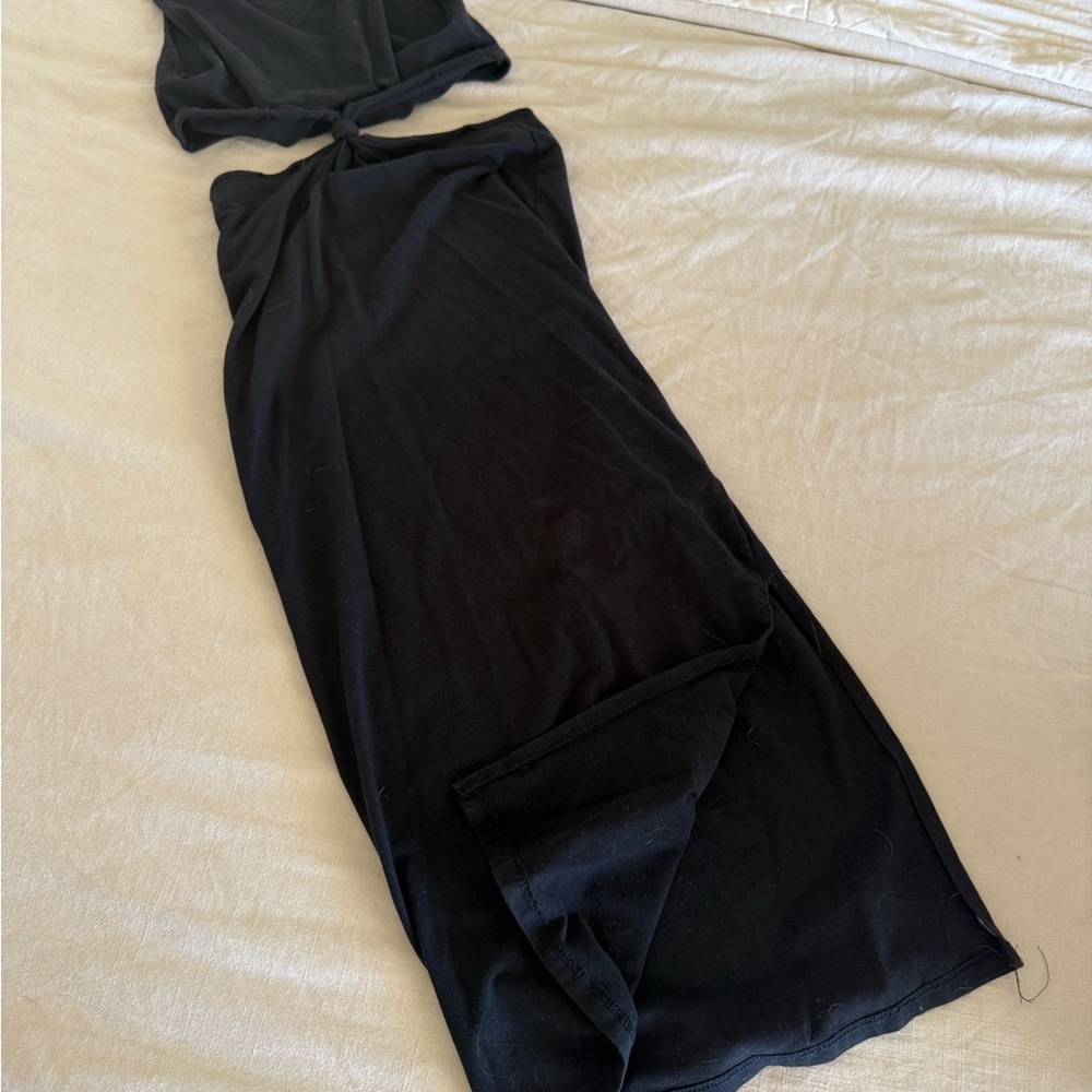 Black tank form fitting dress